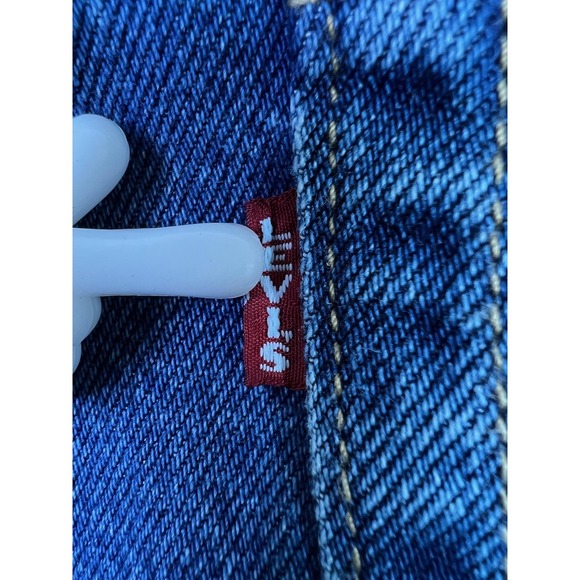 Levis Premium Baggy Dad Jeans Womens 31 Blue Medium Wash High Rise Denim Wide - Picture 4 of 16